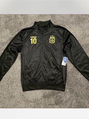 Black Messi 10 Argentine Crest Track Jacket